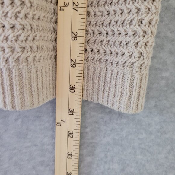 Talbots Womens Open Front Cardigan Size S Beige Office Career Missing Fur Collar - Picture 10 of 11